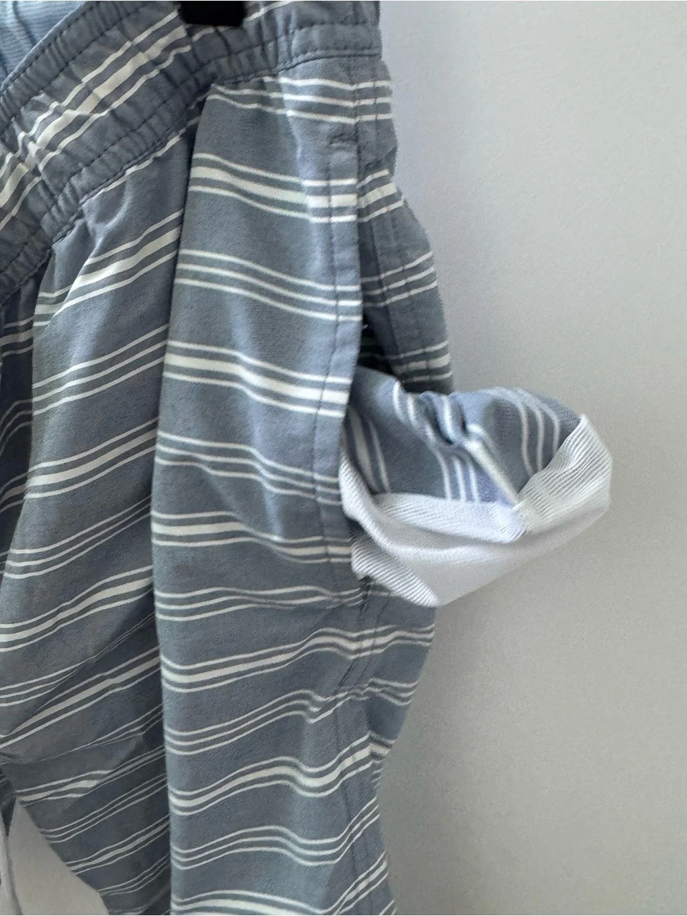 Bonobos Gray and White Striped Swim Trunks